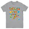 Kids 7 Year Old Building Blocks Bruh 7th Birthday Boy Youth Shirt | teecentury