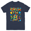 Kids 8 Year Old Building Blocks Bruh 8th Birthday Boy Youth Shirt | teecentury