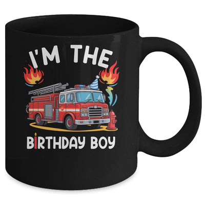 Kids Birthday Boy Fire Truck Firefighter Bday Party Theme Mug | teecentury