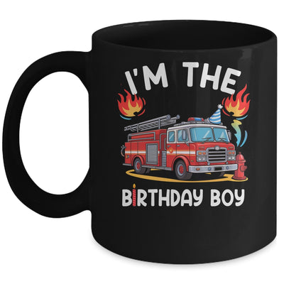 Kids Birthday Boy Fire Truck Firefighter Bday Party Theme Mug | teecentury