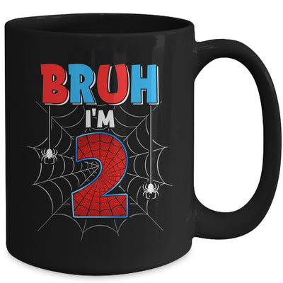 Kids Bruh I'm 2 Year Old It's My 2nd Birthday Boy Spider Mug | teecentury