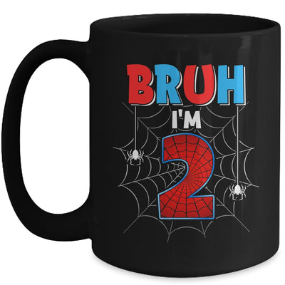 Kids Bruh I'm 2 Year Old It's My 2nd Birthday Boy Spider Mug | teecentury