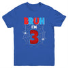 Kids Bruh I'm 3 Year Old It's My 3rd Birthday Boy Spider Youth Shirt | teecentury