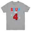 Kids Bruh I'm 4 Year Old It's My 4th Birthday Boy Spider Youth Shirt | teecentury