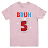 Kids Bruh I'm 5 Year Old It's My 5th Birthday Boy Spider Youth Shirt | teecentury