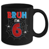 Kids Bruh I'm 6 Year Old It's My 6th Birthday Boy Spider Mug | teecentury
