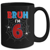 Kids Bruh I'm 6 Year Old It's My 6th Birthday Boy Spider Mug | teecentury