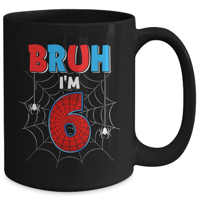 Kids Bruh I'm 6 Year Old It's My 6th Birthday Boy Spider Mug | teecentury