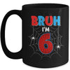 Kids Bruh I'm 6 Year Old It's My 6th Birthday Boy Spider Mug | teecentury