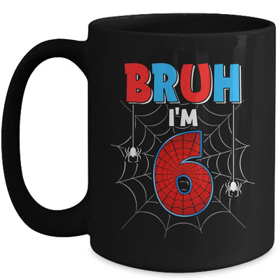 Kids Bruh I'm 6 Year Old It's My 6th Birthday Boy Spider Mug | teecentury