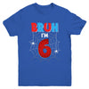 Kids Bruh I'm 6 Year Old It's My 6th Birthday Boy Spider Youth Shirt | teecentury