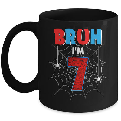 Kids Bruh I'm 7 Year Old It's My 7th Birthday Boy Spider Mug | teecentury