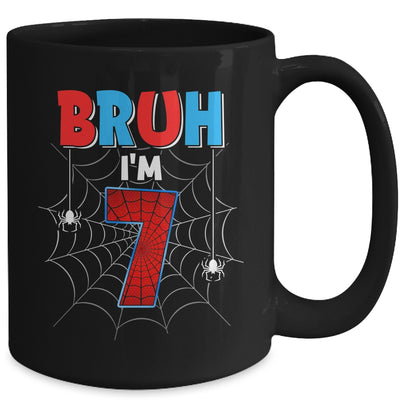 Kids Bruh I'm 7 Year Old It's My 7th Birthday Boy Spider Mug | teecentury