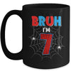 Kids Bruh I'm 7 Year Old It's My 7th Birthday Boy Spider Mug | teecentury