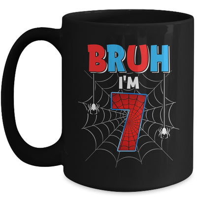 Kids Bruh I'm 7 Year Old It's My 7th Birthday Boy Spider Mug | teecentury