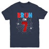 Kids Bruh I'm 7 Year Old It's My 7th Birthday Boy Spider Youth Shirt | teecentury