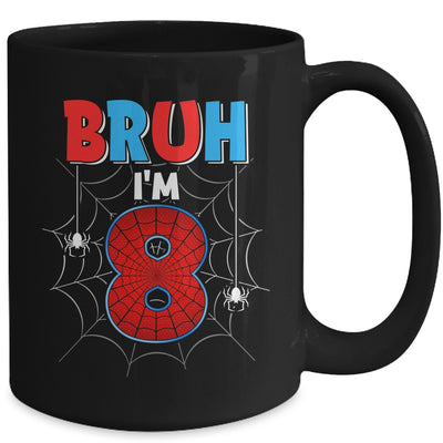 Kids Bruh I'm 8 Year Old It's My 8th Birthday Boy Spider Mug | teecentury