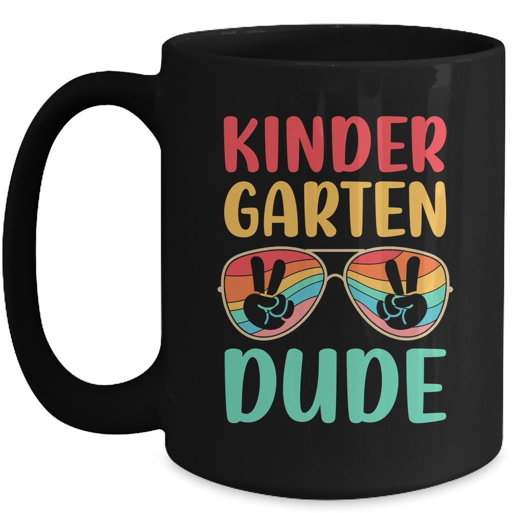 Kids Kindergarten Dude Kids First Day Of Kindergarten Vintage Mug | teecentury