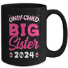 Kids Only Child Big Sister 2024 Promoted To Big Sister 2024 Mug | teecentury