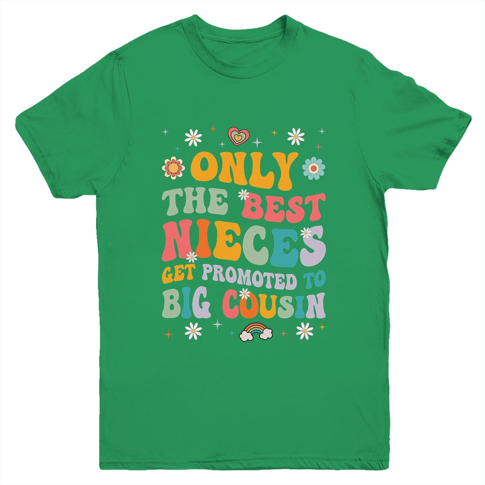 Kids Only The Best Nieces Get Promoted To Big Cousin Youth Shirt | teecentury