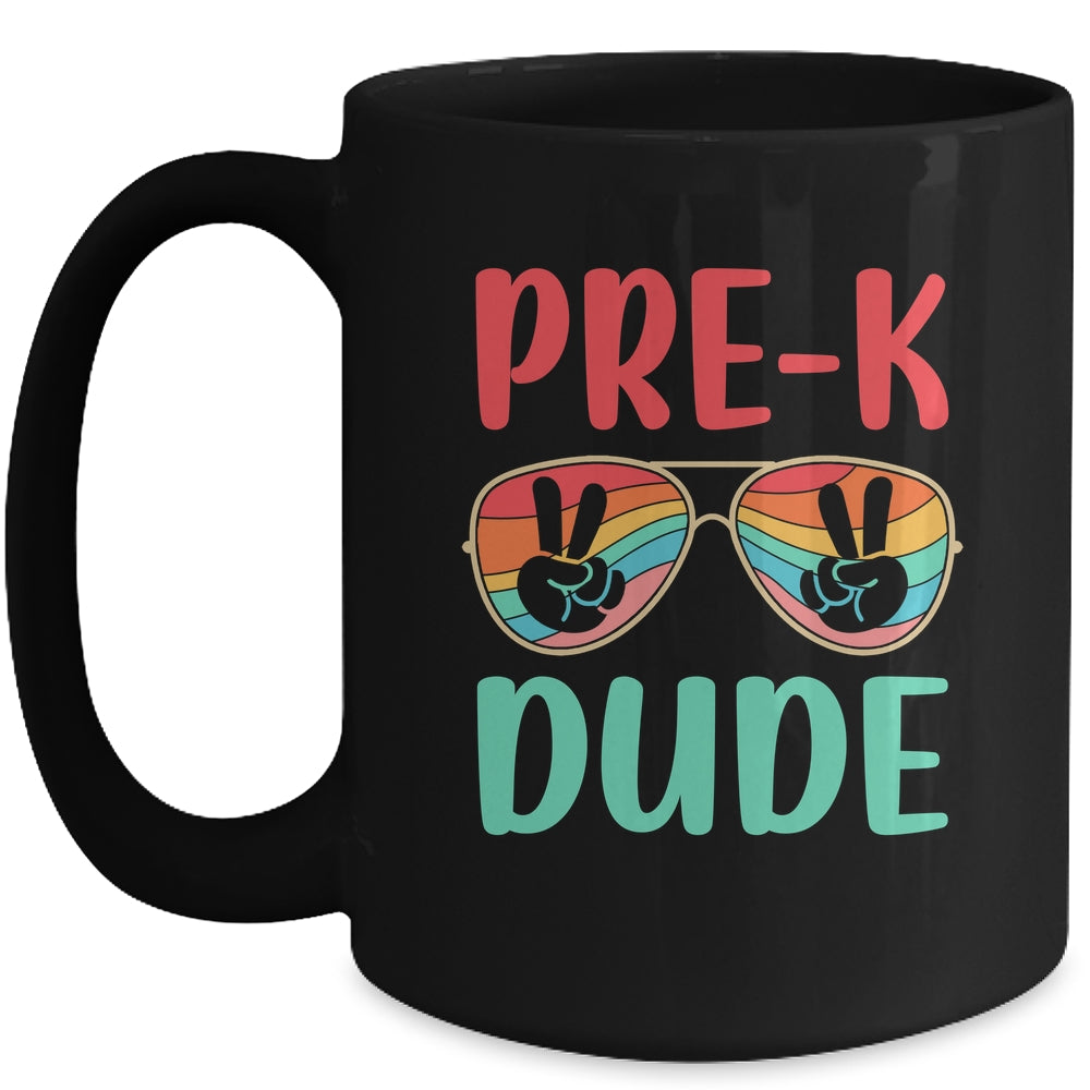 Kids Pre-K Dude Kids First Day Of Preschool Vintage Mug | teecentury