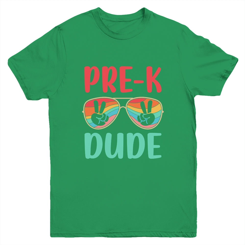 Kids Pre-K Dude Kids First Day Of Preschool Vintage Youth Shirt | teecentury