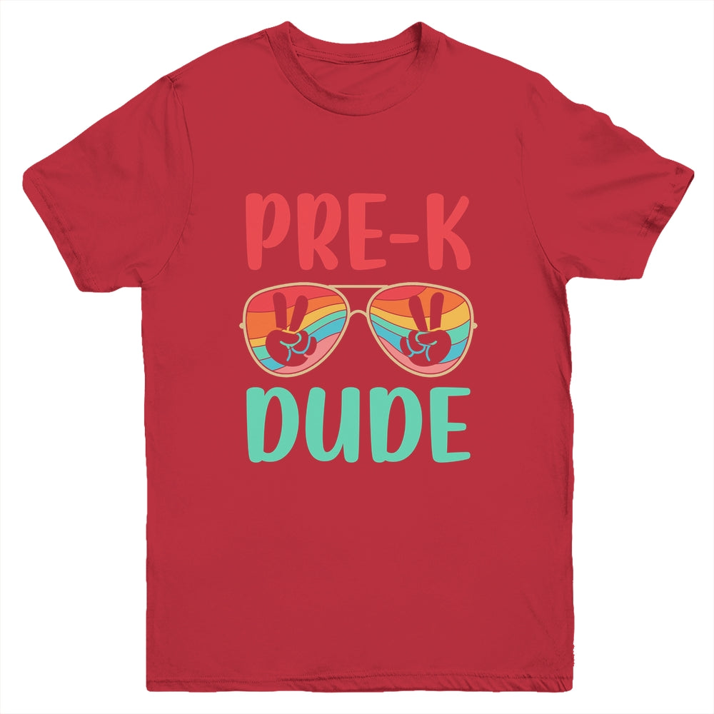 Kids Pre-K Dude Kids First Day Of Preschool Vintage Youth Shirt | teecentury