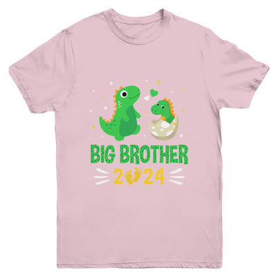 Kids Promoted To Big Brother 2024 Boys Dinosaur T-Rex Youth Shirt | teecentury