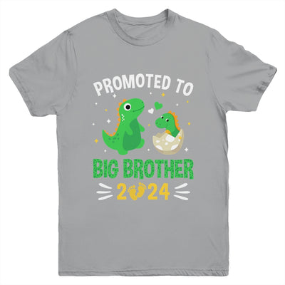 Kids Promoted To Big Brother Est 2024 Dinosaur T-Rex Boys Youth Shirt | teecentury