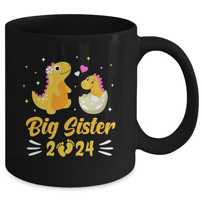 Kids Promoted To Big Sister 2024 Dinosaur T-Rex Girls Mug | teecentury