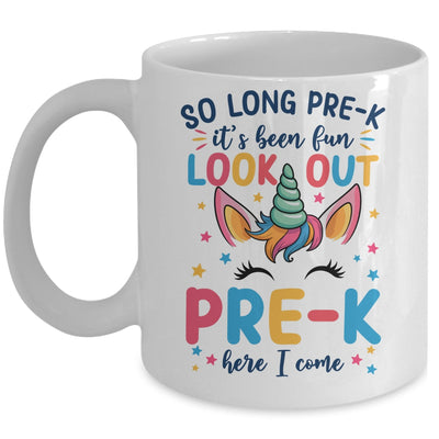 Kids So Long Pre-K It's Been Fun Preschool Pre-K Here I Come Mug | teecentury