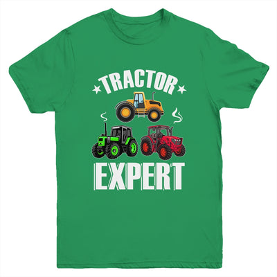 Kids Tractor Expert Funny Boys Girls Tractors Lovers Youth Shirt | teecentury