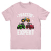Kids Tractor Expert Funny Boys Girls Tractors Lovers Youth Shirt | teecentury