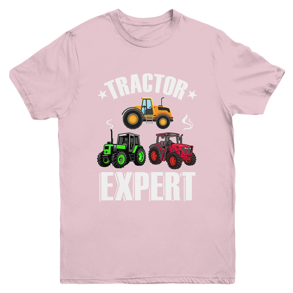 Kids Tractor Expert Funny Boys Girls Tractors Lovers Youth Shirt | teecentury