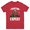 Kids Tractor Expert Funny Boys Girls Tractors Lovers Youth Shirt | teecentury