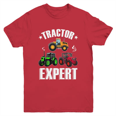 Kids Tractor Expert Funny Boys Girls Tractors Lovers Youth Shirt | teecentury