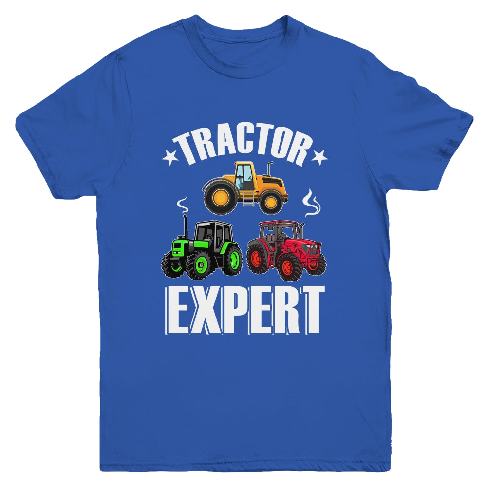 Kids Tractor Expert Funny Boys Girls Tractors Lovers Youth Shirt | teecentury