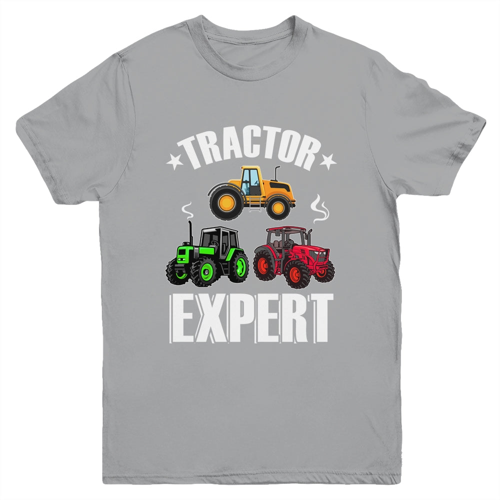 Kids Tractor Expert Funny Boys Girls Tractors Lovers Youth Shirt | teecentury