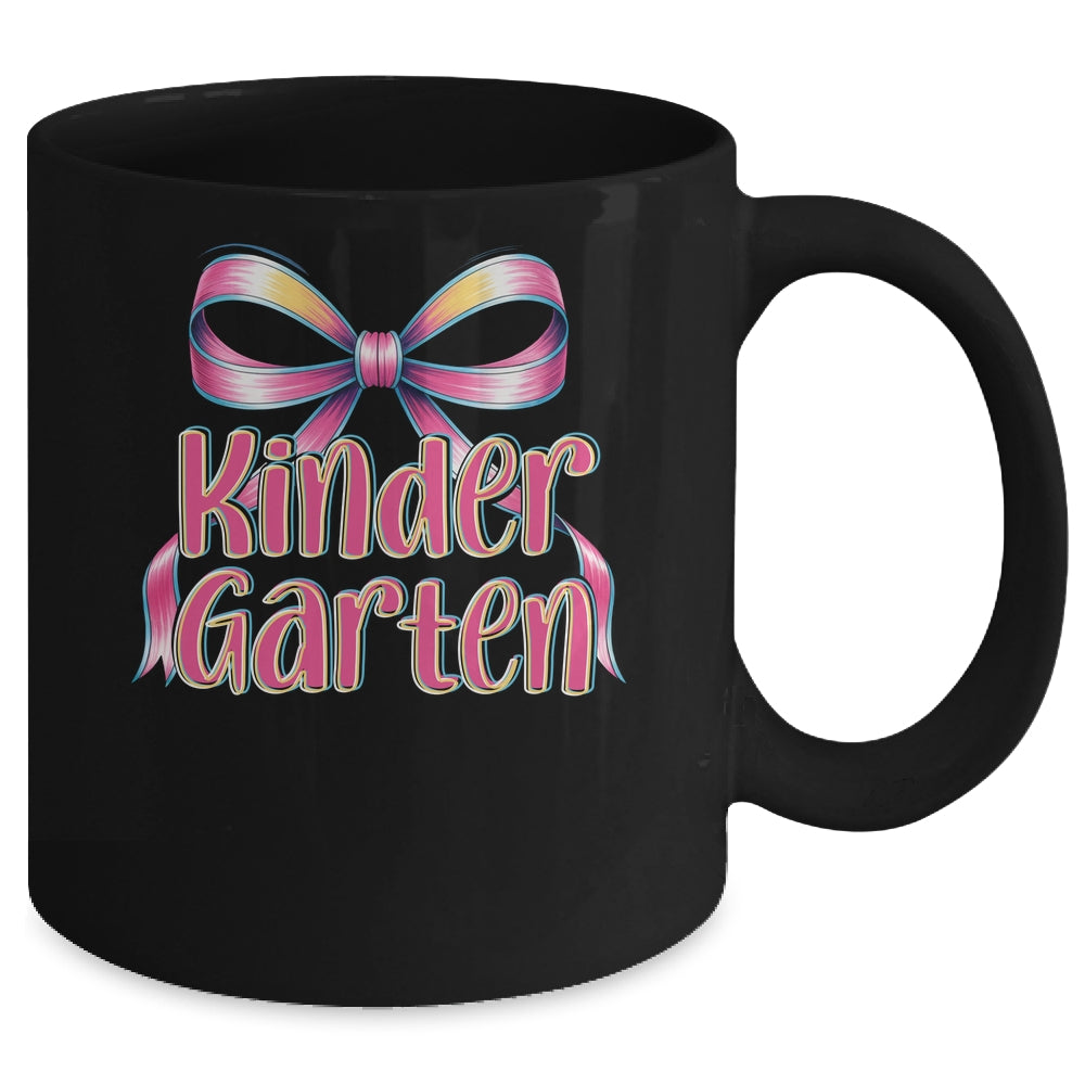 Kindergarten Coquette Bow Back To School First Day Of School Mug | teecentury