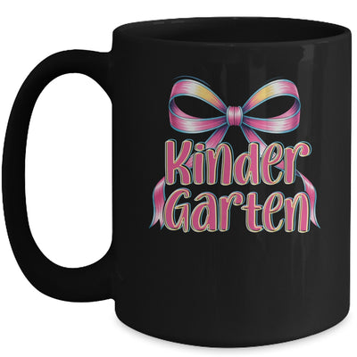 Kindergarten Coquette Bow Back To School First Day Of School Mug | teecentury