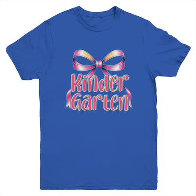 Kindergarten Coquette Bow Back To School First Day Of School Youth Shirt | teecentury