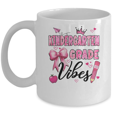 Kindergarten Vibes Back To School Coquette Teacher Girl Mug | teecentury