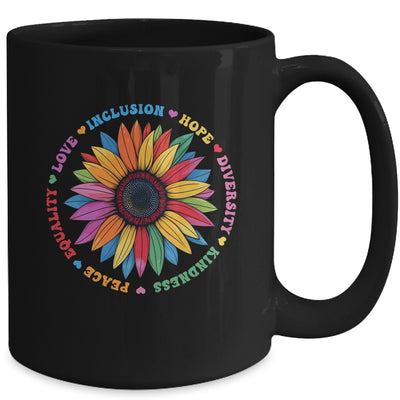 Kindness Peace Equality Love Hope Floral Sunflower Women Mug | teecentury