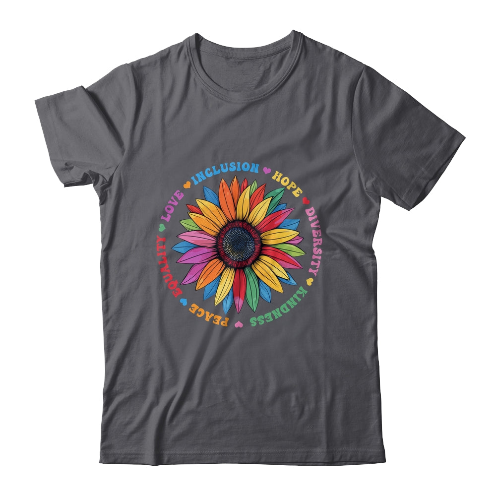 Kindness Peace Equality Love Hope Floral Sunflower Women Shirt & Tank Top | teecentury