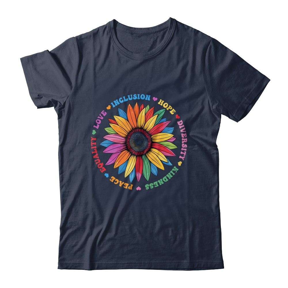 Kindness Peace Equality Love Hope Floral Sunflower Women Shirt & Tank Top | teecentury