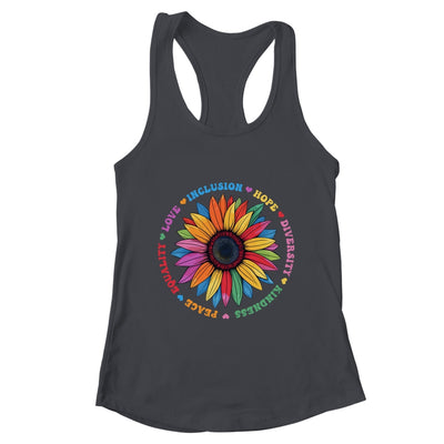 Kindness Peace Equality Love Hope Floral Sunflower Women Shirt & Tank Top | teecentury