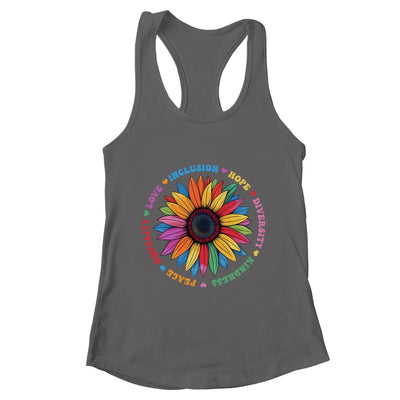 Kindness Peace Equality Love Hope Floral Sunflower Women Shirt & Tank Top | teecentury