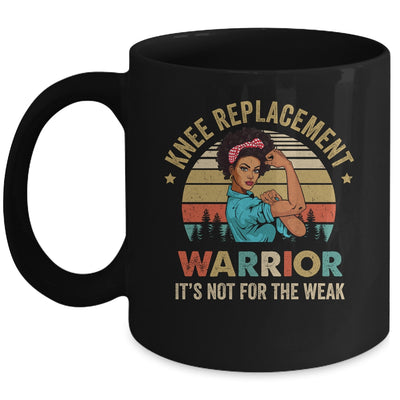 Knee Replacement Warrior African Woman Surgery Recovery Mug | teecentury