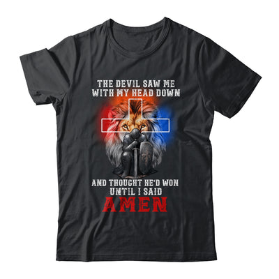 Knight Templar The Devil Saw Me With My Head Down Lion Shirt & Hoodie | teecentury