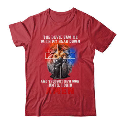 Knight Templar The Devil Saw Me With My Head Down Lion Shirt & Hoodie | teecentury